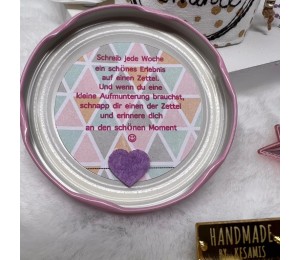 Stickserie ITH - Wunschglas Glücksglas Anhänger & liebe Worte